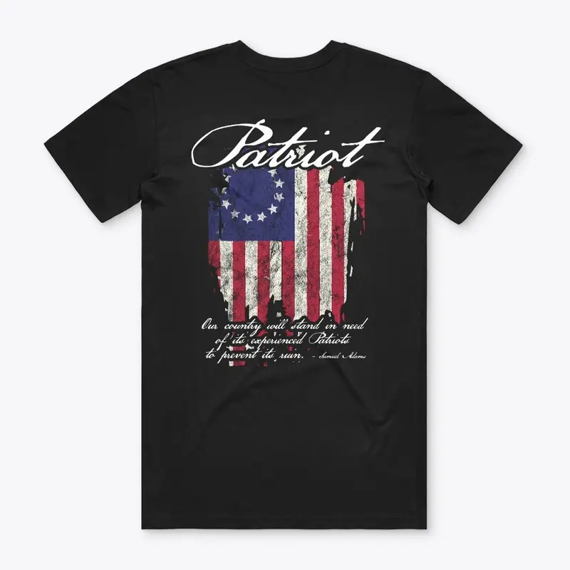 Patriot 1776 American Flag Quote